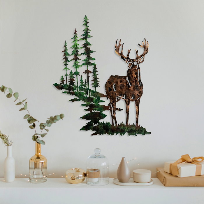 Wallity Deer 2 Escultura de Pared de Metal Multicolor Wallity Deer 2 Escultura de Pared de Metal Multicolor